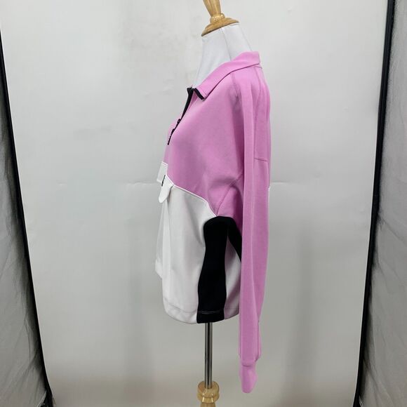 DKNY Sport Sweatshirt Womens M Medium Half Zip Pullover Colorblock Sweater - Picture 5 of 13